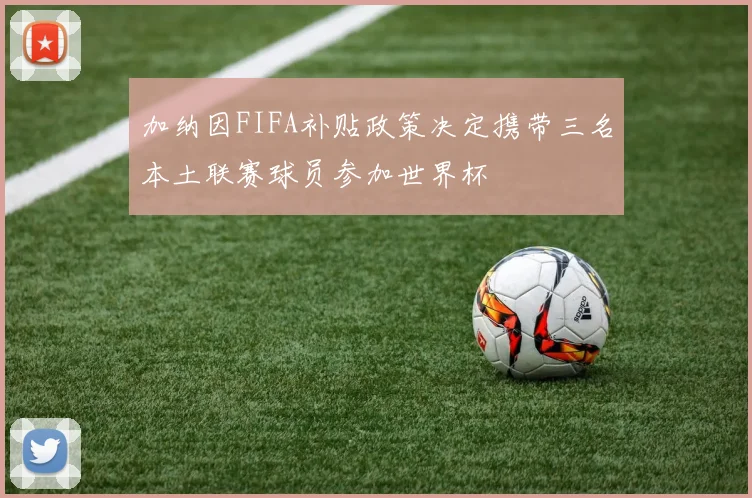 加纳因FIFA补贴政策决定携带三名本土联赛球员参加世界杯